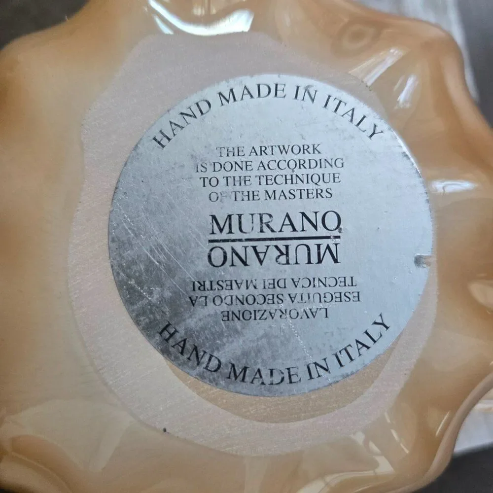 NWT Blown glass Murano vase bowl